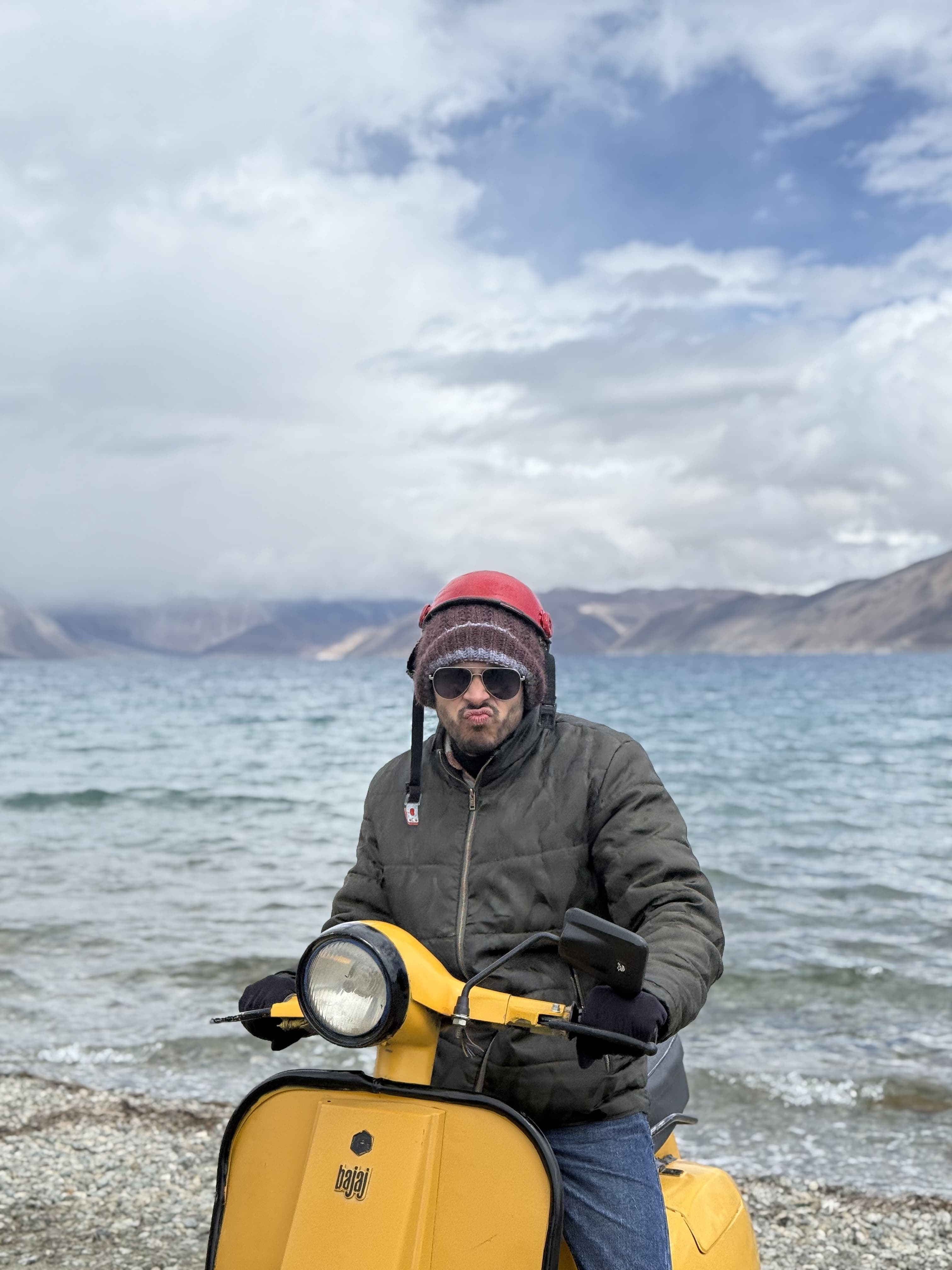 A joyful moment during the Ladakh journey